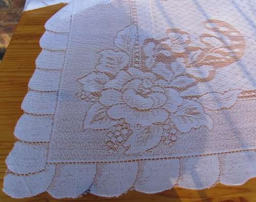 Large White Lace Table Cloth - As new