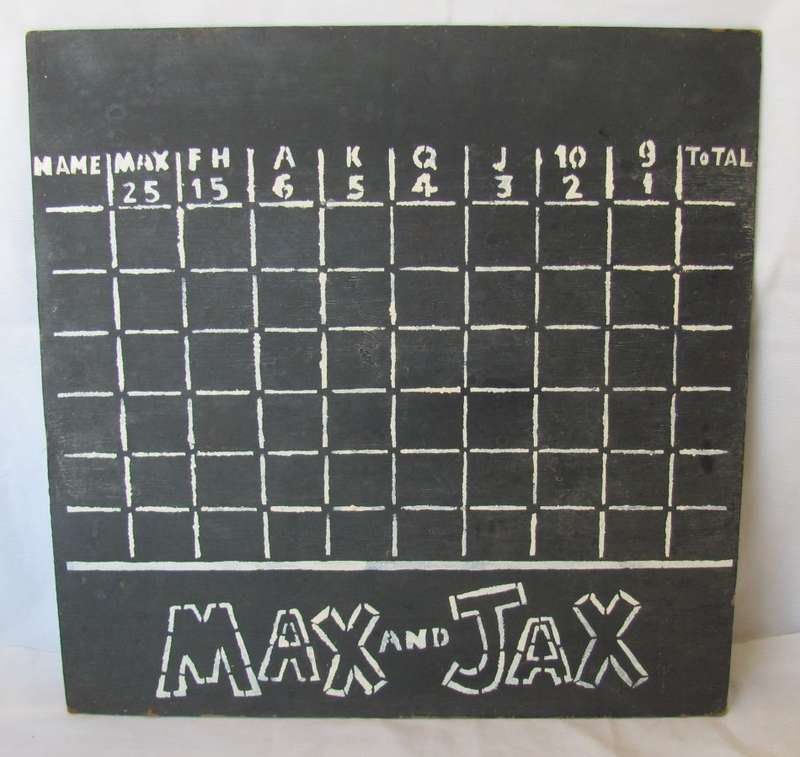 Vintage - BESTON Poker Dice with Max & Jax Board - Bar Games - Adult Games