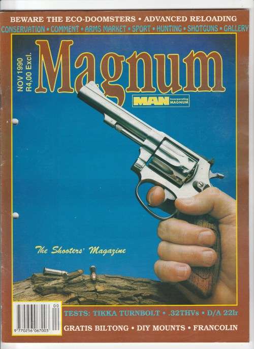 MAN MAGNUM January to December 1990 - 12 Magazines for Hunters and Shooters - reserved for Dramako