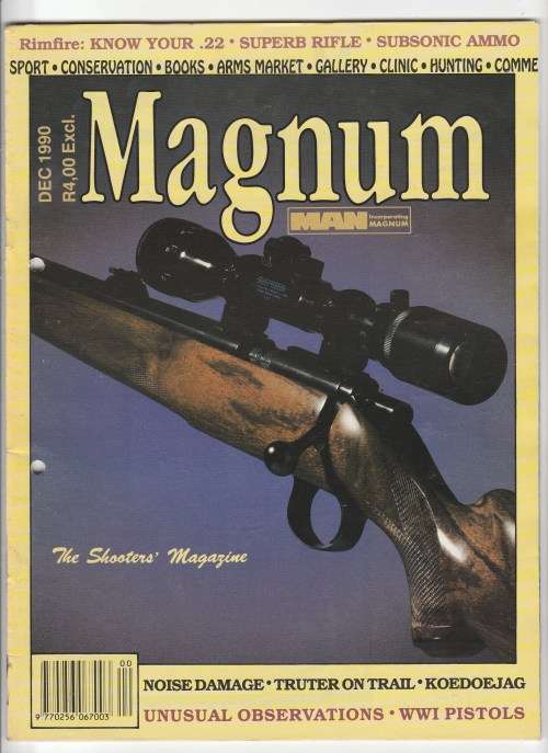 MAN MAGNUM January to December 1990 - 12 Magazines for Hunters and Shooters - reserved for Dramako