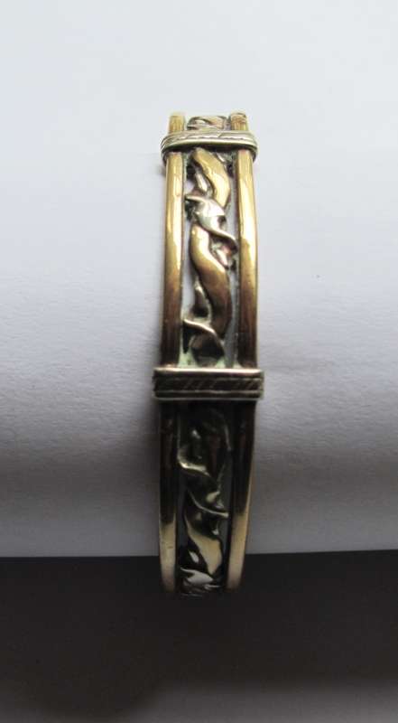Vintage - Flat Bronze / Brass Two Toned Bracelet - Bangle (Woman)