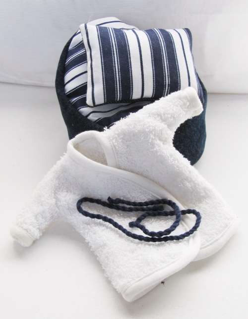 Fashion Dolls ( Barbie etc ) Denim Poof Pool Chair, Cushion and Robe - Doll not included