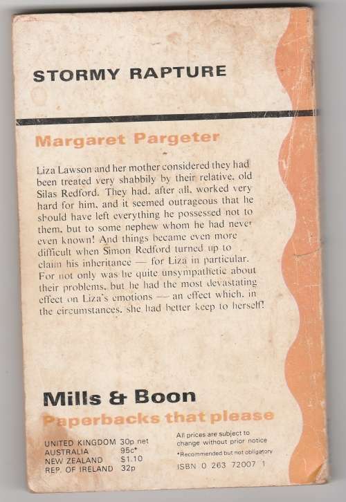 Mills and Boon - Stormy Rapture - Margaret Pargeter