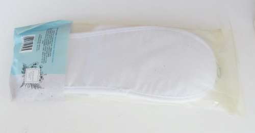 NONOVA Ladies White Material Slippers - Size L UK 7/8 - As new