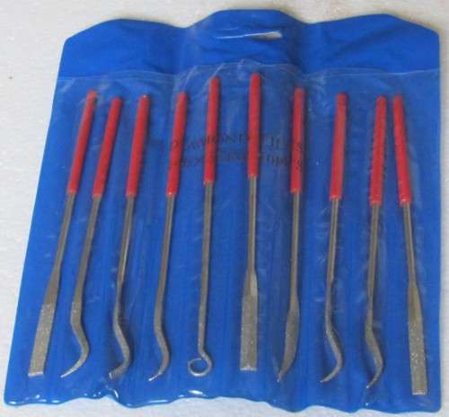 10 pcs - 140mm x 3mm Diamond Riffler Files - As new