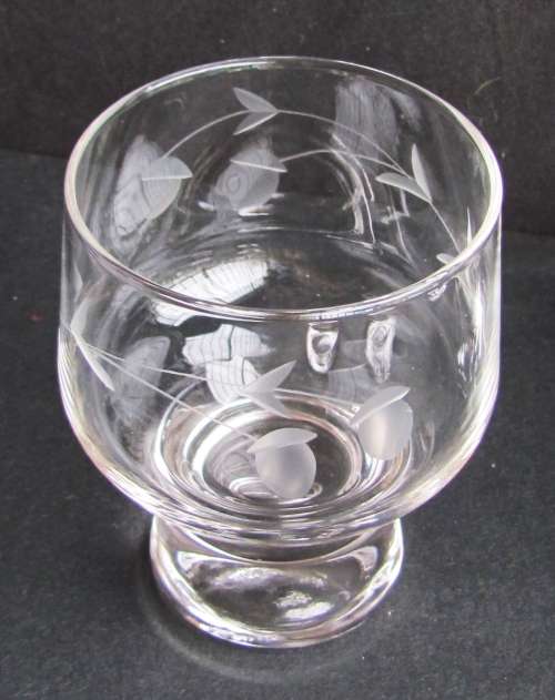 Vintage - 1980 - Set of 6 Ruby Cut Sherry Glasses