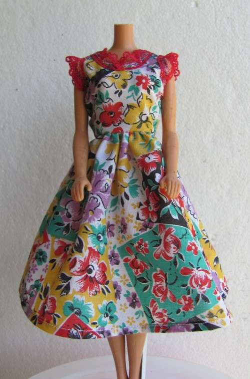 Fashion Dolls ( Barbie etc ) Floral Sundress