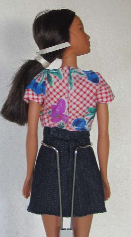 Fashion Dolls ( Barbie etc ) Denim Skirt and Top