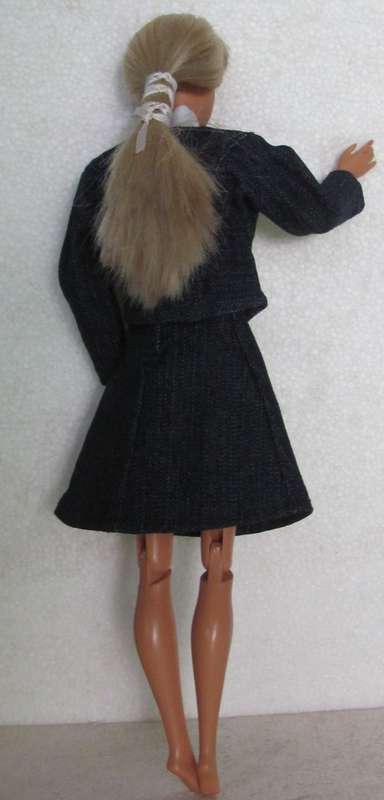 Barbie Dolls - 11.5 inch (30m) Fashion Dolls Denim Jacket, Skirt and Anglaise Blouse