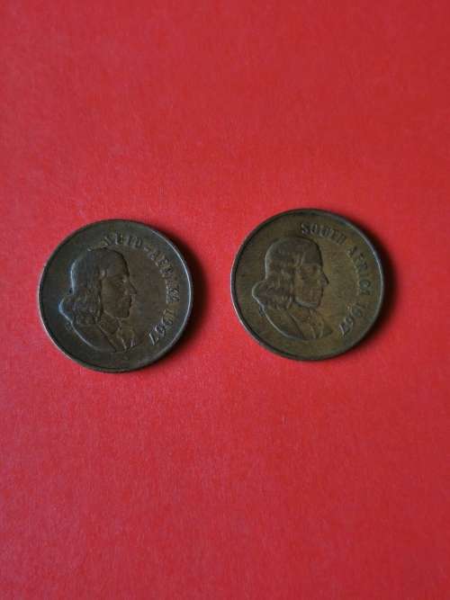 South africa 1967E 1c and 1967A 1c