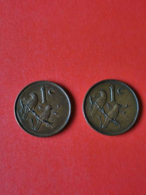 South africa 1967E 1c and 1967A 1c