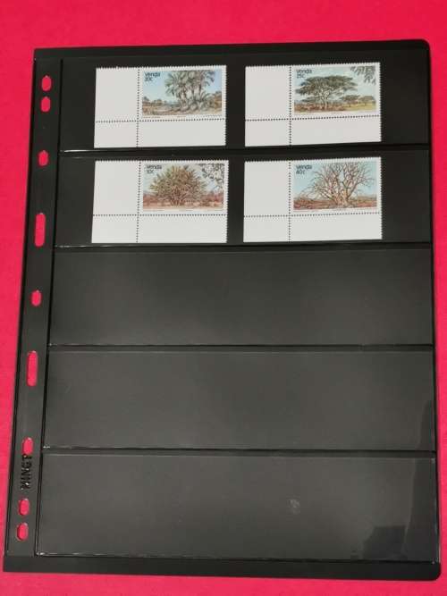 A4 Nine Holes, Stamp Album PAGE, 5 Packet PAGE. (no Stamp)