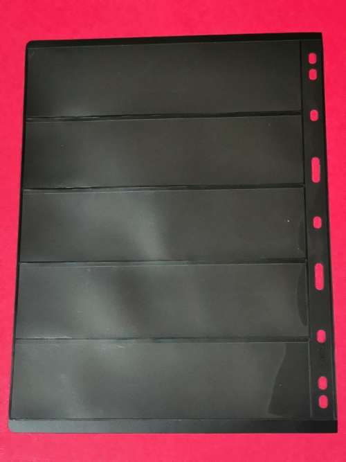 A4 Nine Holes, Stamp Album PAGE, 5 Packet PAGE. (no Stamp)