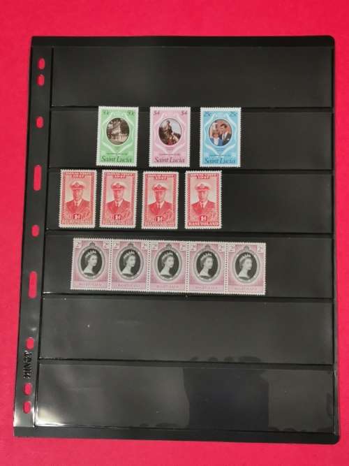 A4 Nine Holes, Stamp Album PAGE. 6 POCKET PAGE. (no Stamp).
