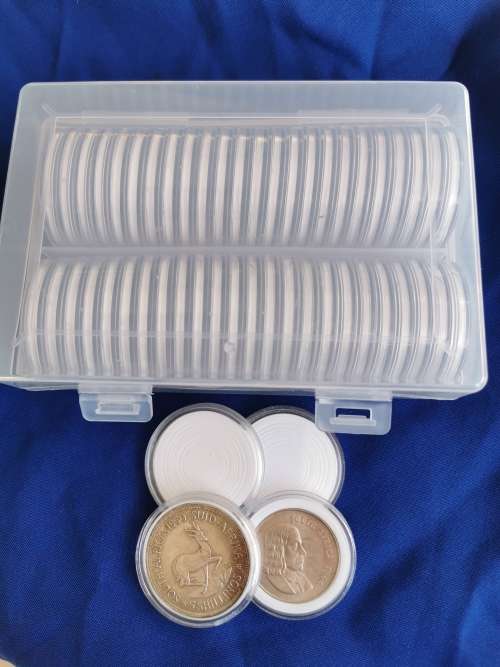 40mm Coin Capsules,One Box 48 pcs, with Sizeable inner 38,33,30,27,25.(no coin)