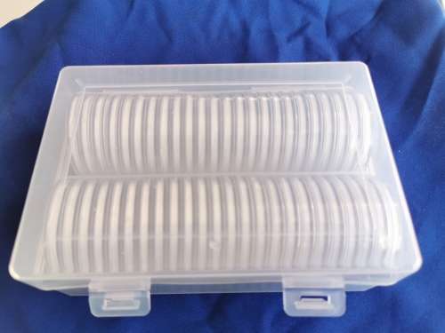 40mm Coin Capsules,One Box 48 pcs, with Sizeable inner 38,33,30,27,25.(no coin)