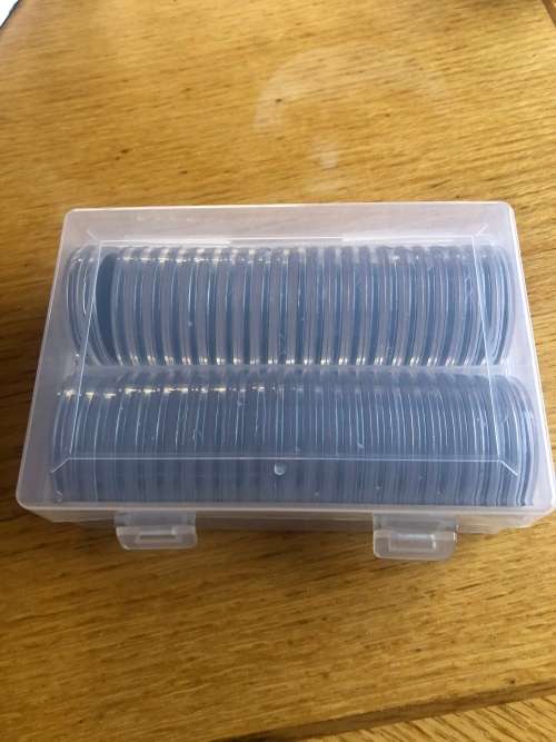 40mm Coin Capsules. Box 48pcs. Inner pad,(40.35.30.25.20)
