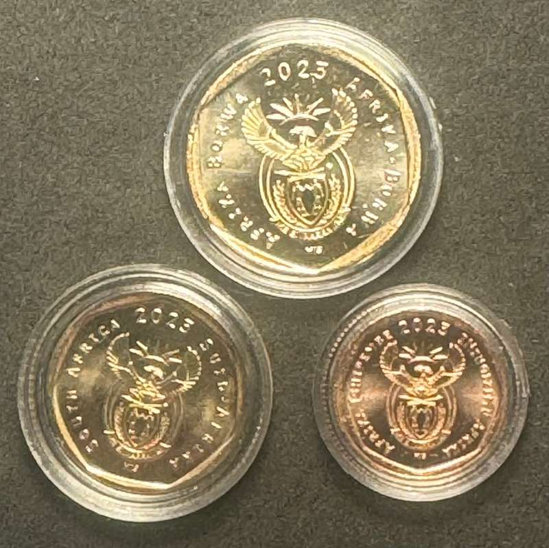 2023 South Africa 50c,20c,10c Coins UNC.