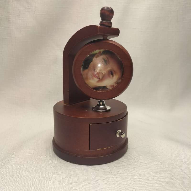 Wooden Clock and Photo Stand, with a small drawer!!!
