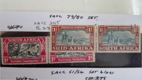 set pairs mint MNH CV230 SACC 79/80