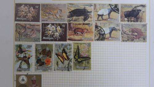 selection malaysia  used incl butterfly and mammals thematic sets