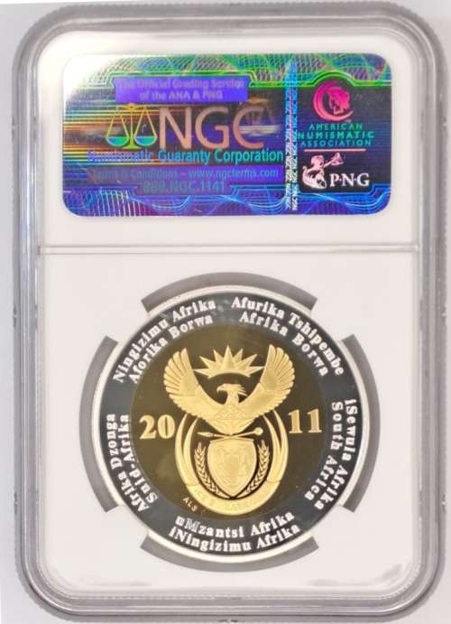 NGC PF70 ULTRA CAMEO 2011 SARB 90th Anniversary Proof Bi-Metal R5 Crown - HIGHEST GRADE, PERFECT!!!