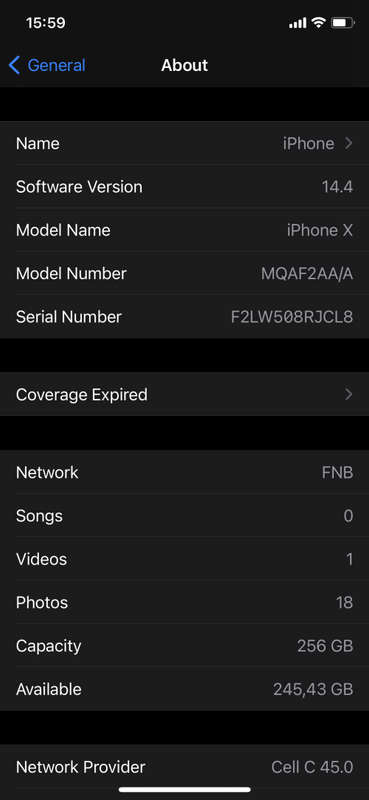 *** IPHONE X | SPACE GREY | MQAF2AA/A | **