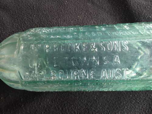 Vintage Brookes Lemos Glass Bottle