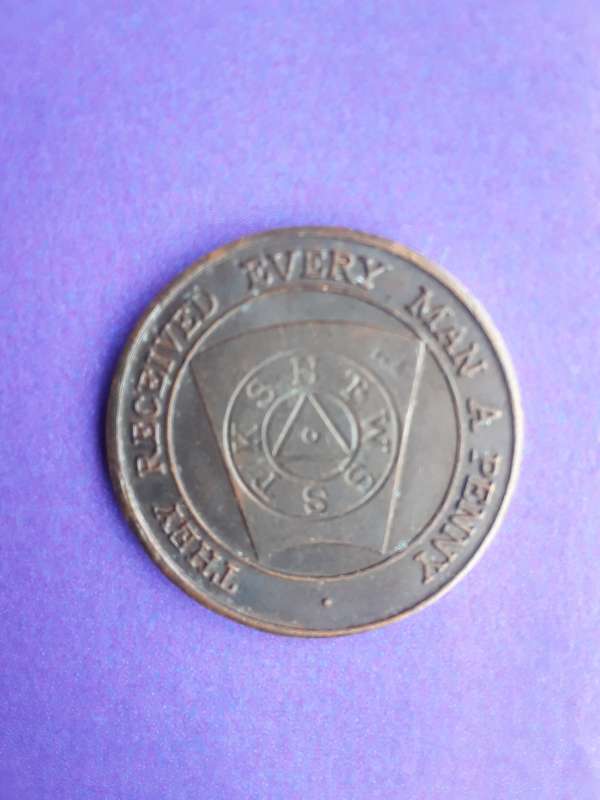 Masonic Coins They received every man a penny