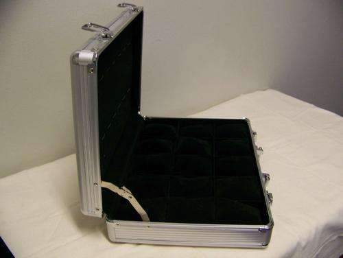Aluminium watch display case.Holds 15 and more men or ladies watches.