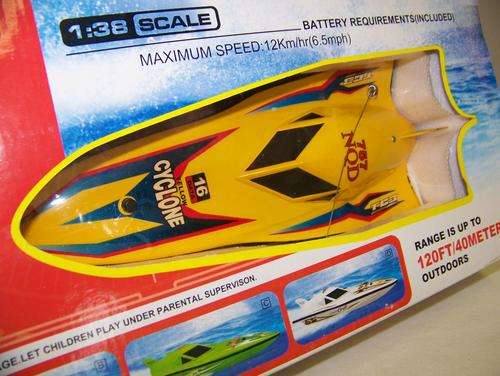 Mosquito Yellow Cyclone speed boat.