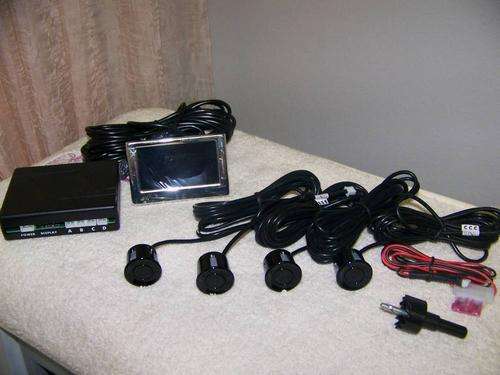 Parking sensors LED display. Parking control aid.