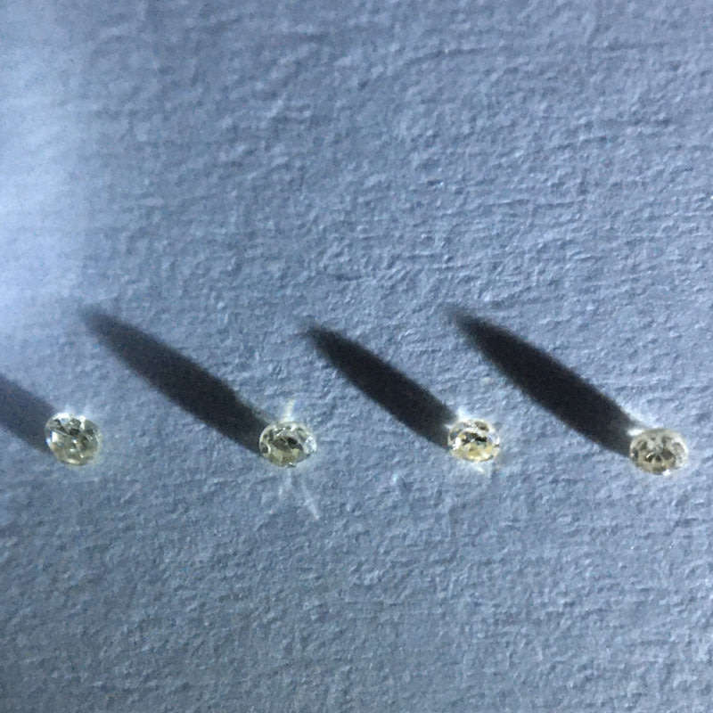 0.02 ctw 4 x VVS - VS champagne single cut diamonds