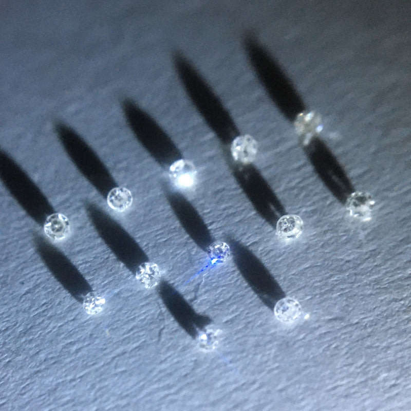 0.05 ctw 12 x F/G/H VVS - VS single cut diamonds