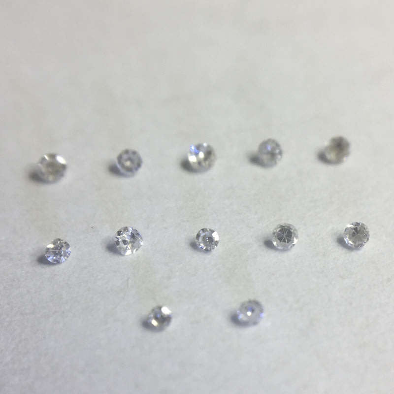 0.05 ctw 12 x F/G/H VVS - VS single cut diamonds