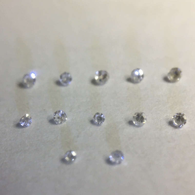 0.05 ctw 12 x F/G/H VVS - VS single cut diamonds