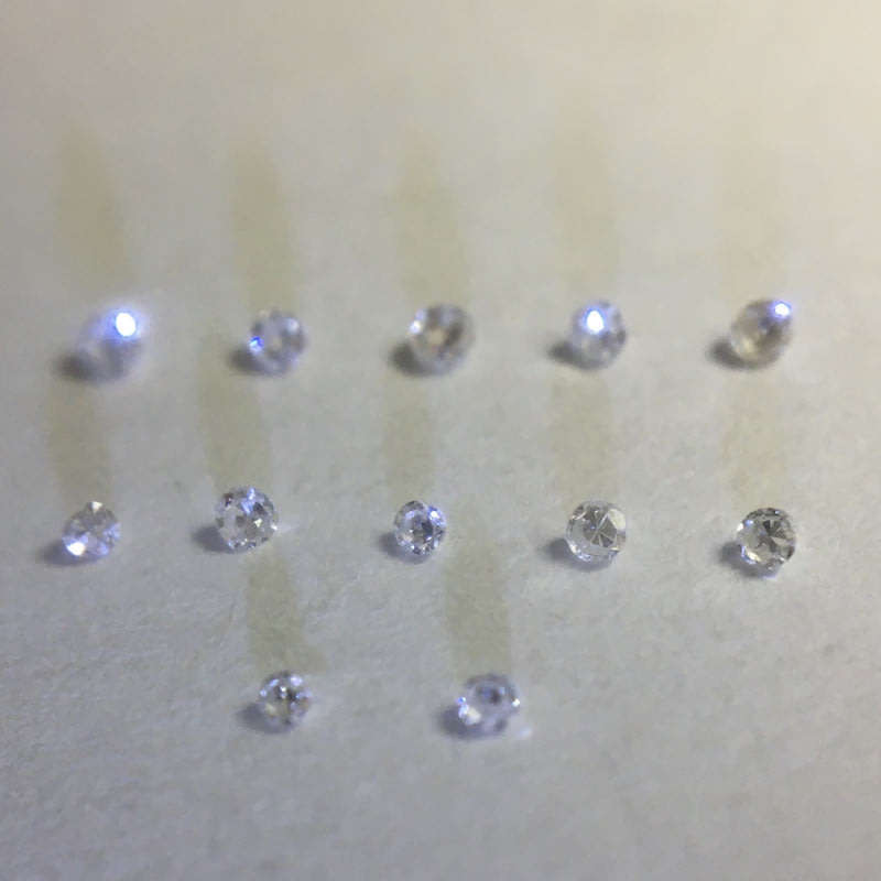 0.05 ctw 12 x F/G/H VVS - VS single cut diamonds