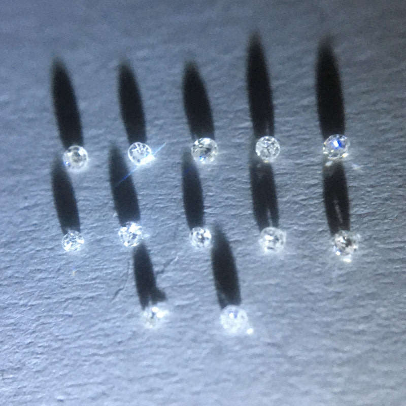 0.05 ctw 12 x F/G/H VVS - VS single cut diamonds