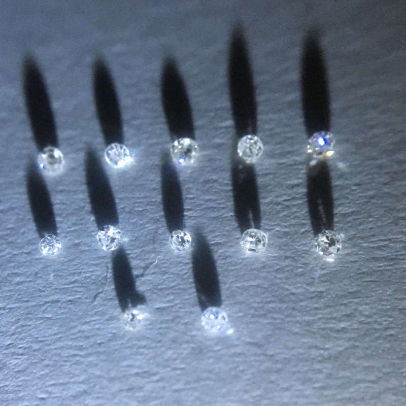 0.05 ctw 12 x F/G/H VVS - VS single cut diamonds
