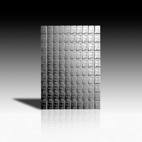 100x 1 gram Silver Bar - Valcambi Silver CombiBar (w/Assay)