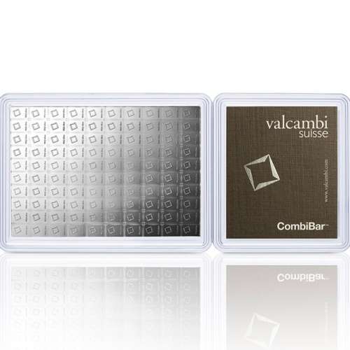 100x 1 gram Silver Bar - Valcambi Silver CombiBar (w/Assay)