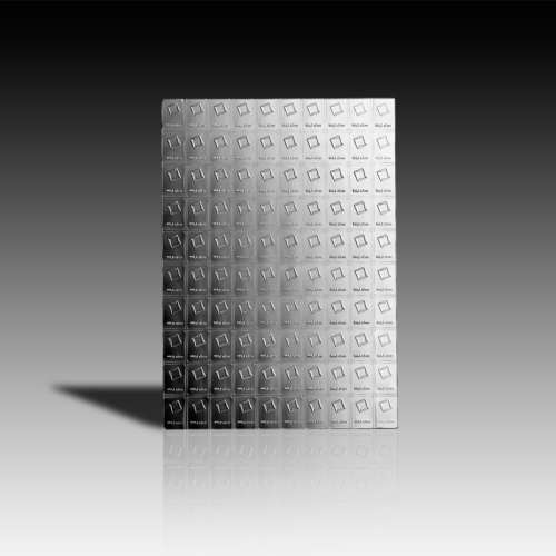 100x 1 gram Silver Bar - Valcambi Silver CombiBar (w/Assay)