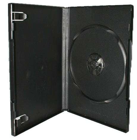DVD/CD cover, single black case 14mm - 5 per pack