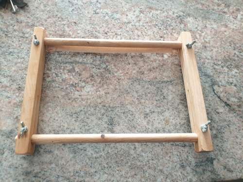 Cross stitch stretch frame and small DMC scissors holder (can be used for tapestry)