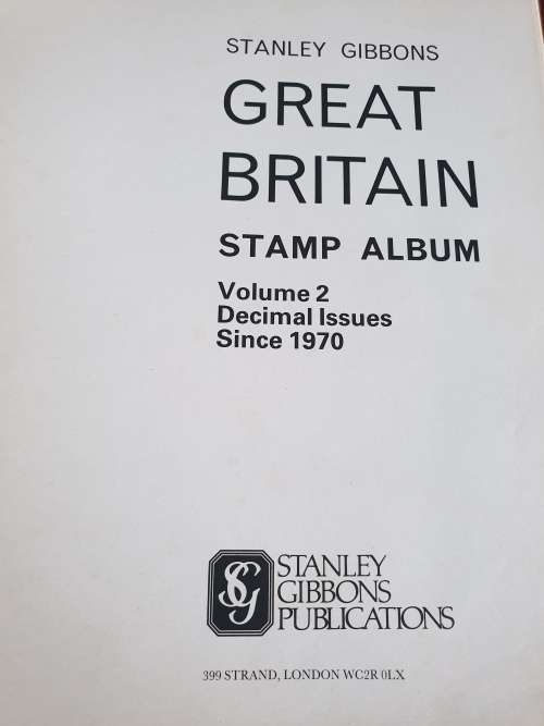 GB Used stamps 60s/ 70s + STANLEY GIBBONS GB Stamp album (PLEASE NOTE PAGE CONDITION IN PHOTOS)