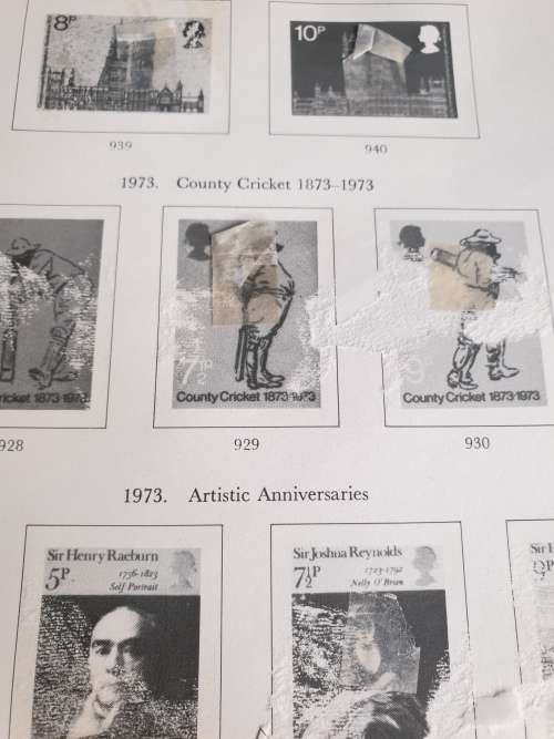 GB Used stamps 60s/ 70s + STANLEY GIBBONS GB Stamp album (PLEASE NOTE PAGE CONDITION IN PHOTOS)