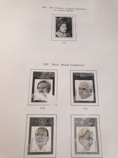 GB Used stamps 60s/ 70s + STANLEY GIBBONS GB Stamp album (PLEASE NOTE PAGE CONDITION IN PHOTOS)