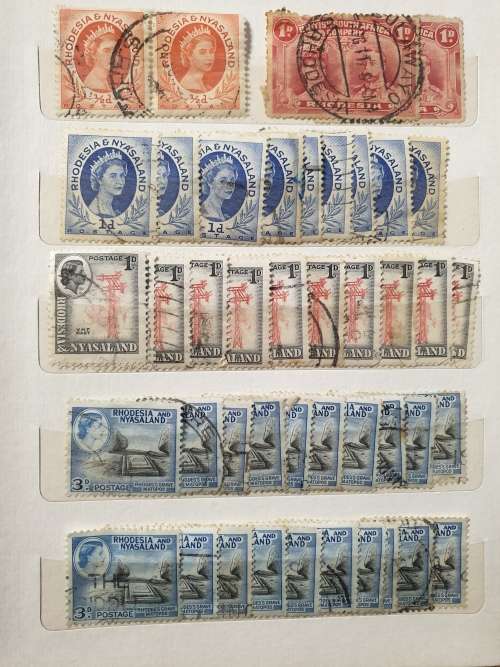 Rhodesias (used) in small worn album - WONDERFUL SELECTION - good value and some cool postmarks