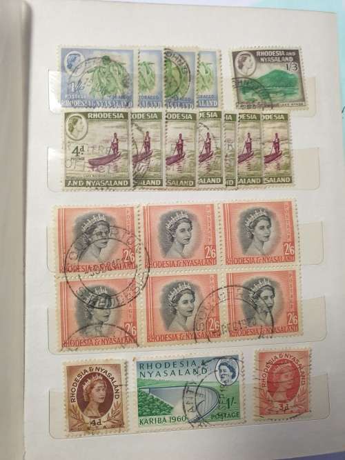Rhodesias (used) in small worn album - WONDERFUL SELECTION - good value and some cool postmarks