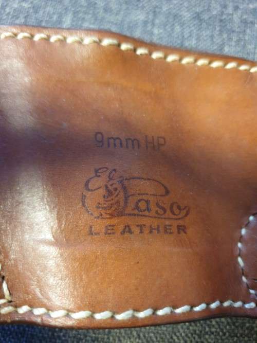Gun Holster - LEATHER HIP HOLSTER - El Paso leather BRILLIANTLY MADE - (for 9mm)